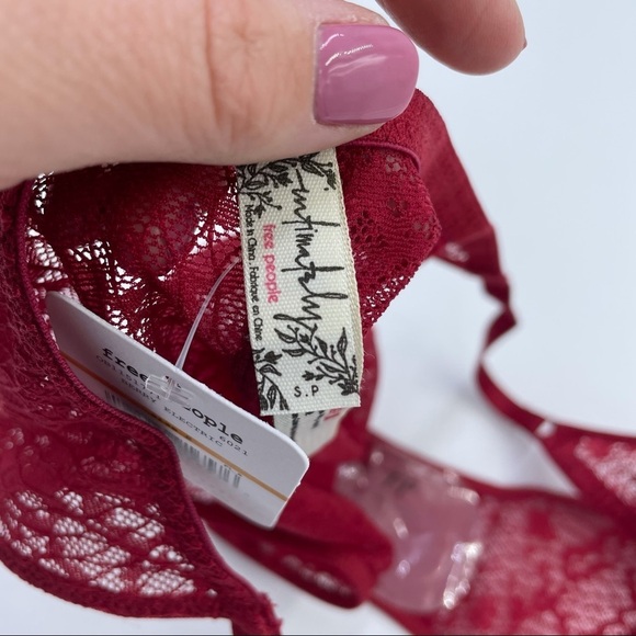 Free People Tameeka Lace Undie Berry Electric Sz S - Picture 8 of 10
